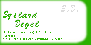 szilard degel business card